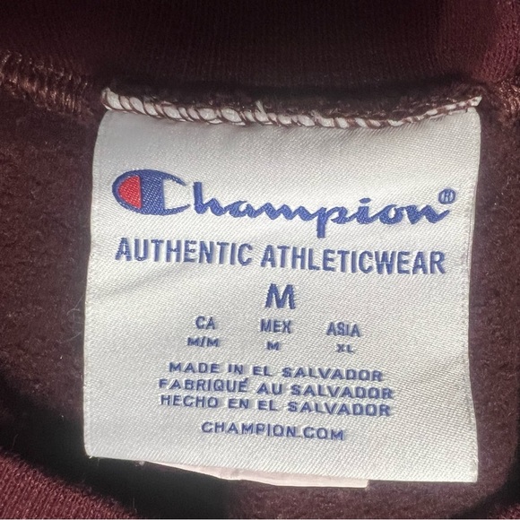 Arizona State University Crewneck Men’s M Maroon Champion Sweatshirt Sun Devils - Picture 5 of 6